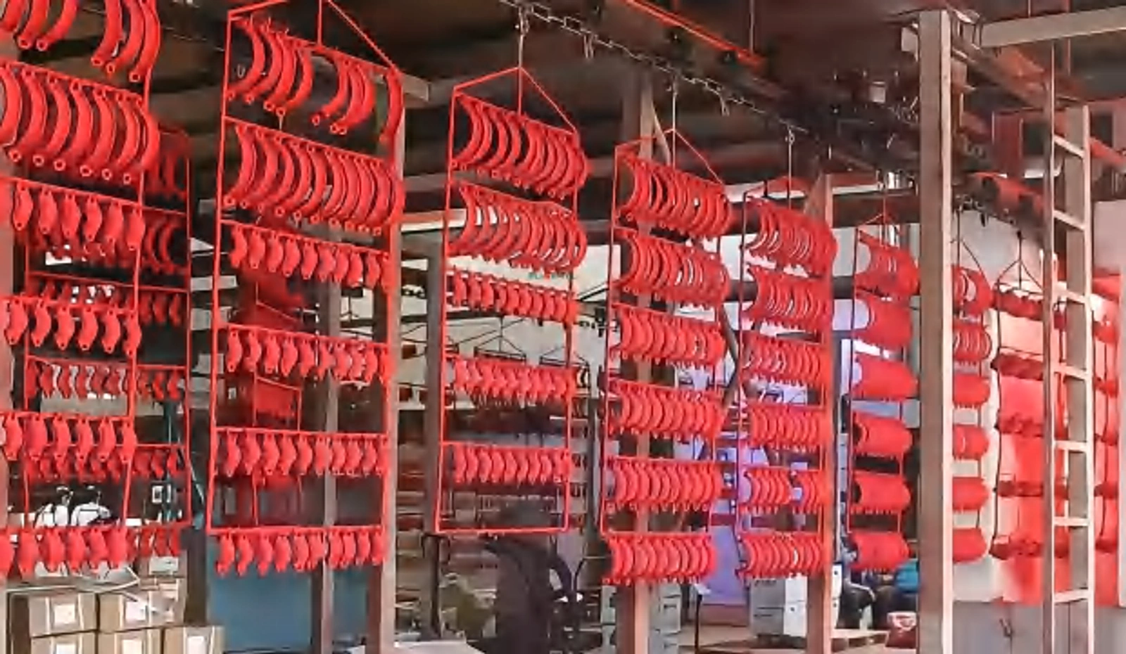 Auto powder coating line workshop photo